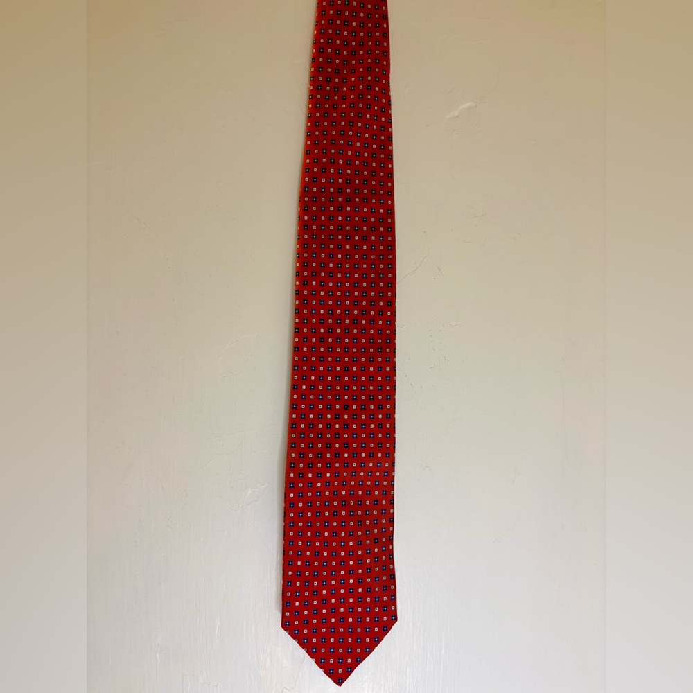 Frangi Made in Italy Classic Red Silk Patterned Men's Tie